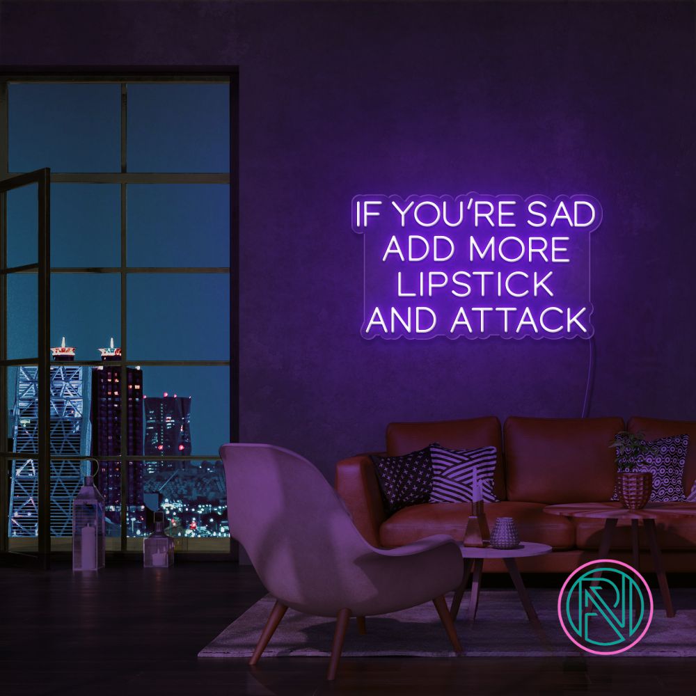 LED neonskilt med tekst, lilla neonlys