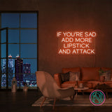 LED neonskilt med tekst, oransje neonlys