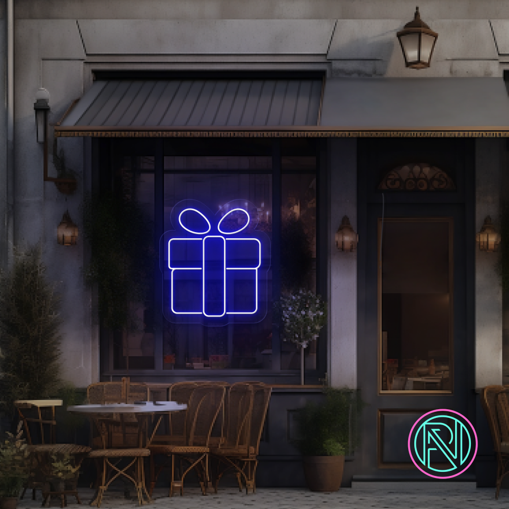"Presentbox" Led neonskylt.