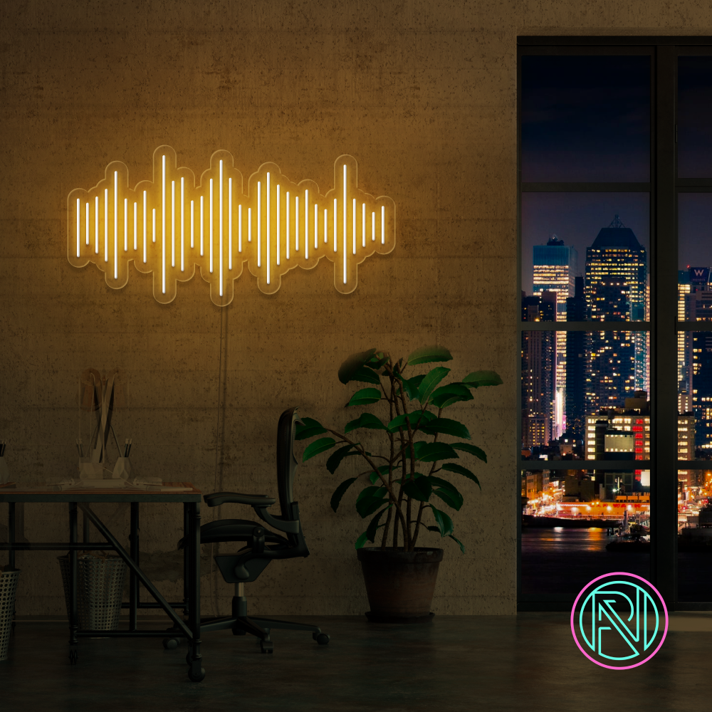 "Ljudvåg" Led neonskylt
