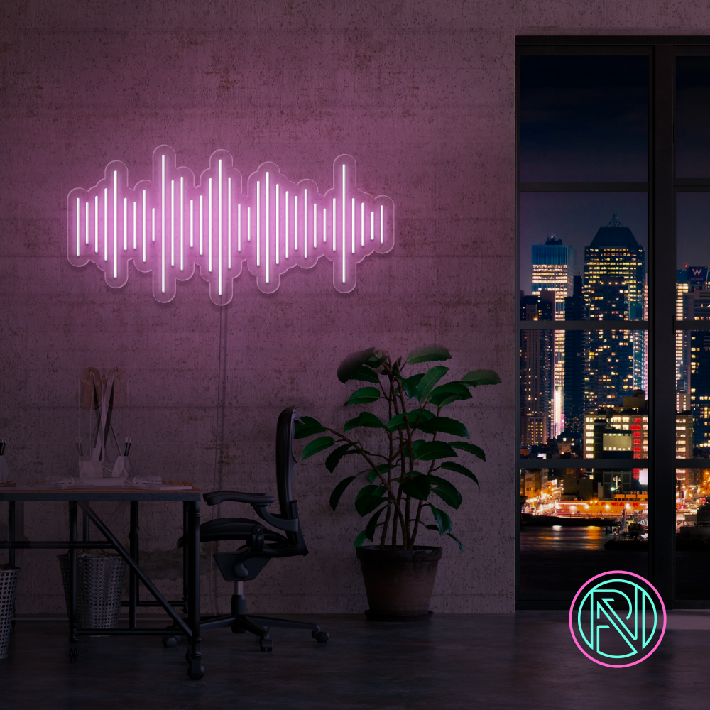 "Ljudvåg" Led neonskylt