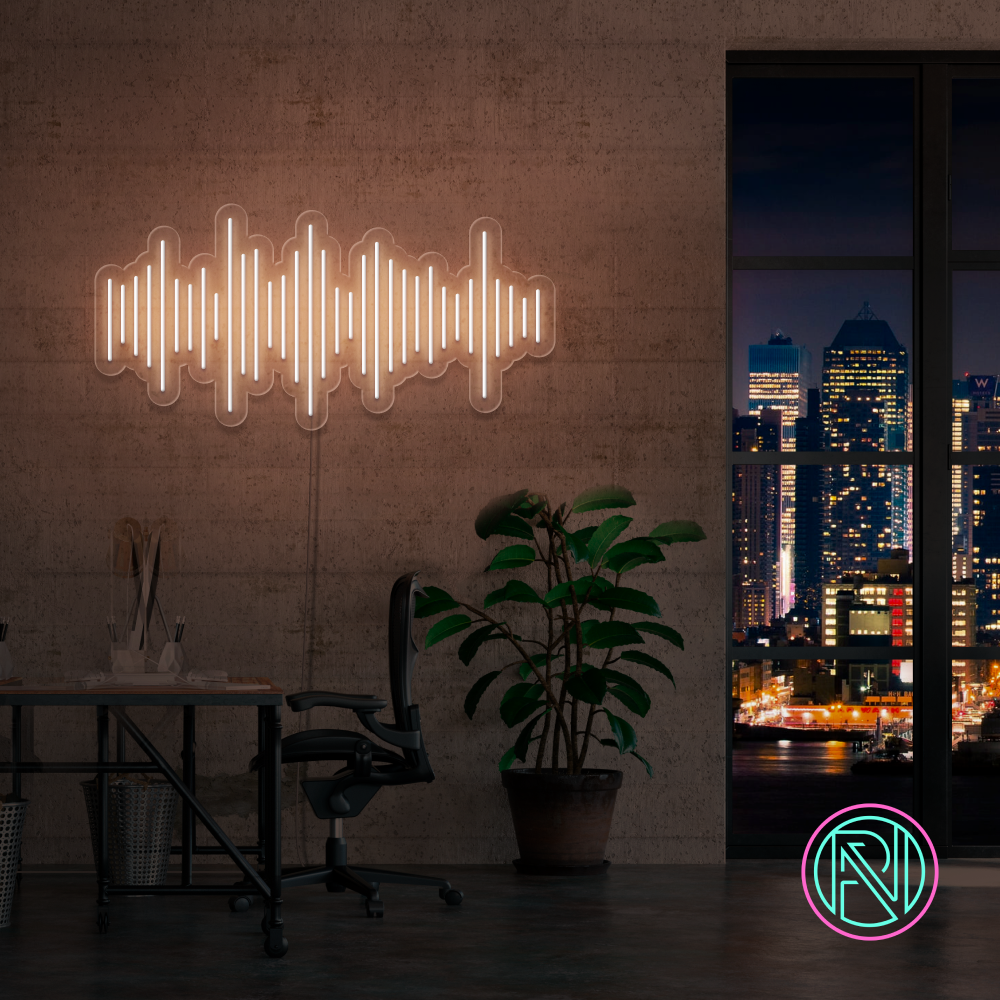 "Ljudvåg" Led neonskylt