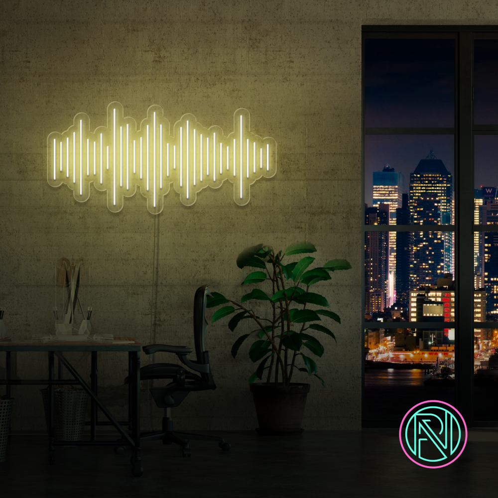 "Ljudvåg" Led neonskylt