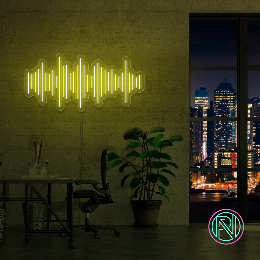 "Ljudvåg" Led neonskylt