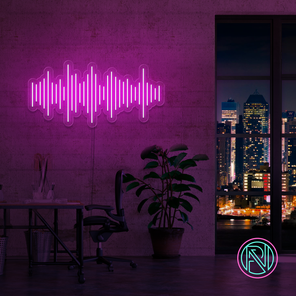 "Ljudvåg" Led neonskylt