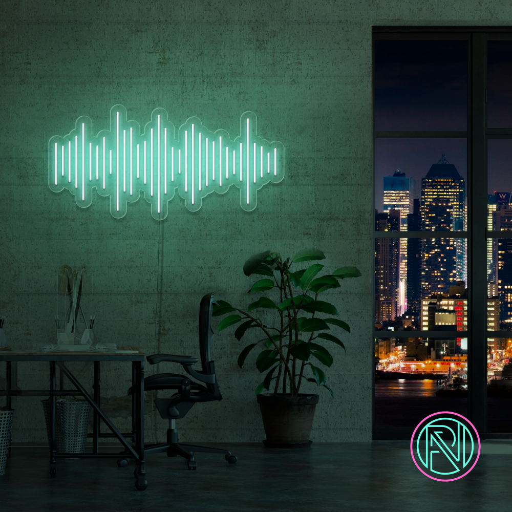 "Ljudvåg" Led neonskylt