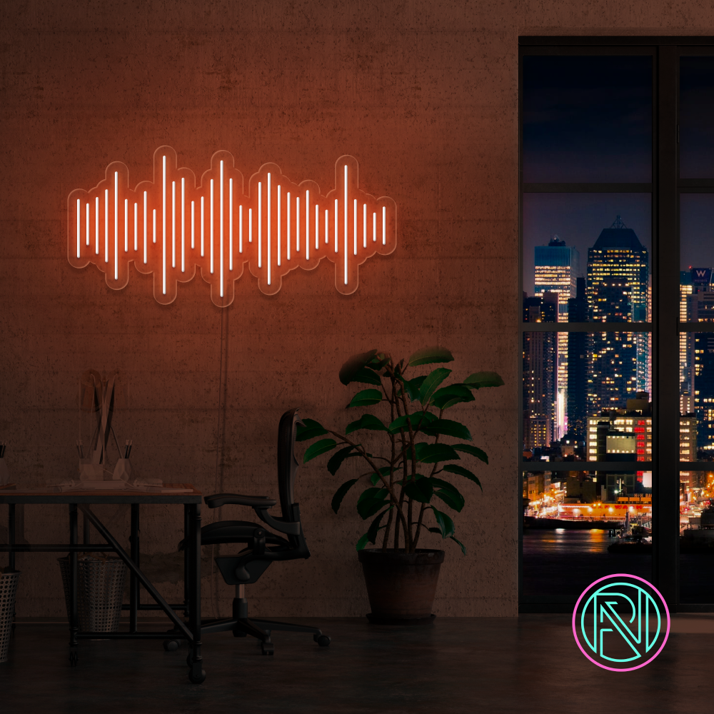 "Ljudvåg" Led neonskylt