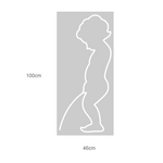 LED-neonskilt-silhuett med mål 46 cm og 100 cm