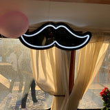 "Mustasch" LED NEONSKYLT. 
