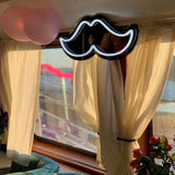"Mustasch" LED NEONSKYLT. 