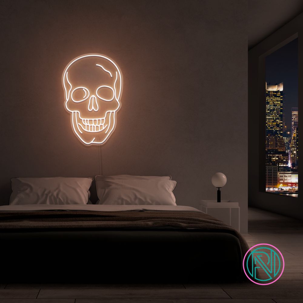 "Döskalle" Led neonskylt. 77x52 cm. Välj önskad färg.