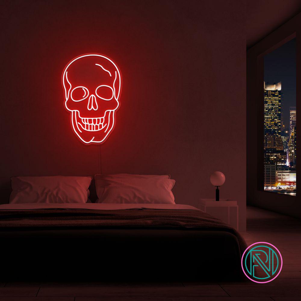 "Döskalle" Led neonskylt. 77x52 cm. Välj önskad färg.