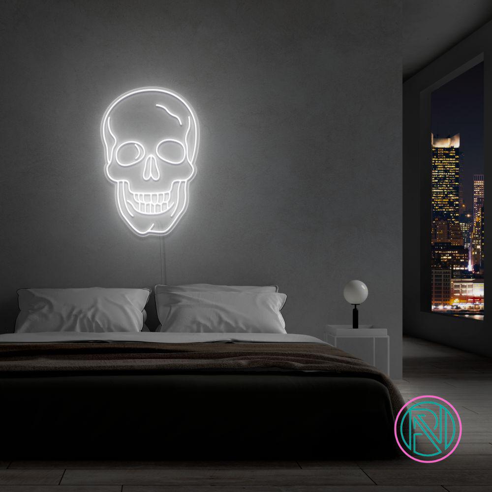 "Döskalle" Led neonskylt. 77x52 cm. Välj önskad färg.