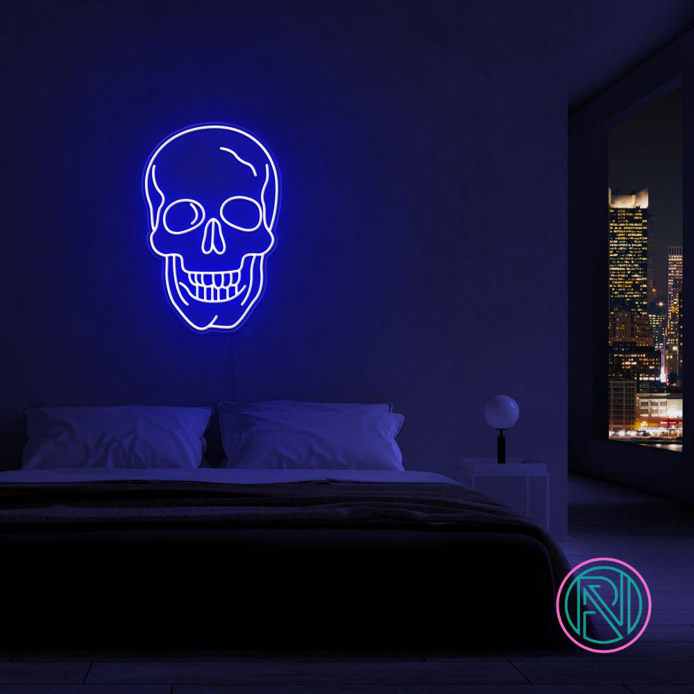 "Döskalle" Led neonskylt. 77x52 cm. Välj önskad färg.