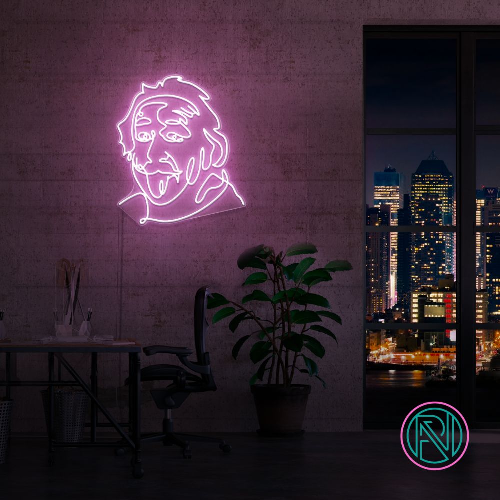 "Einstein" Led Neonskylt. Välj önskad färg.