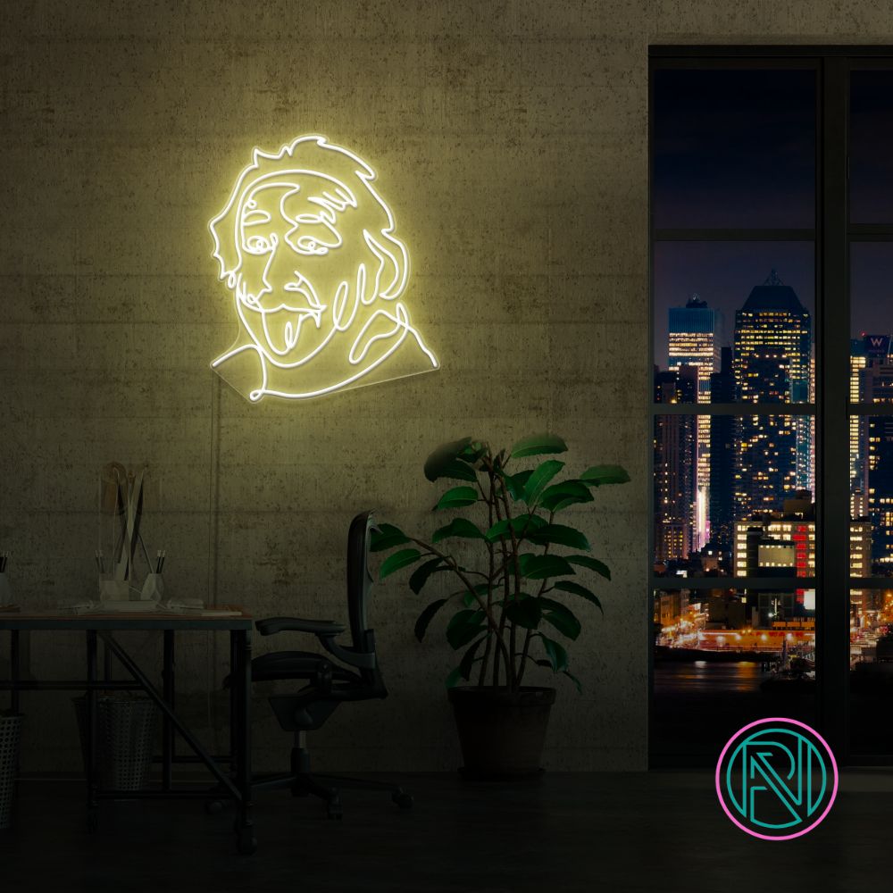 "Einstein" Led Neonskylt. Välj önskad färg.