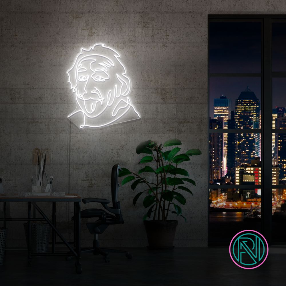 "Einstein" Led Neonskylt. Välj önskad färg.