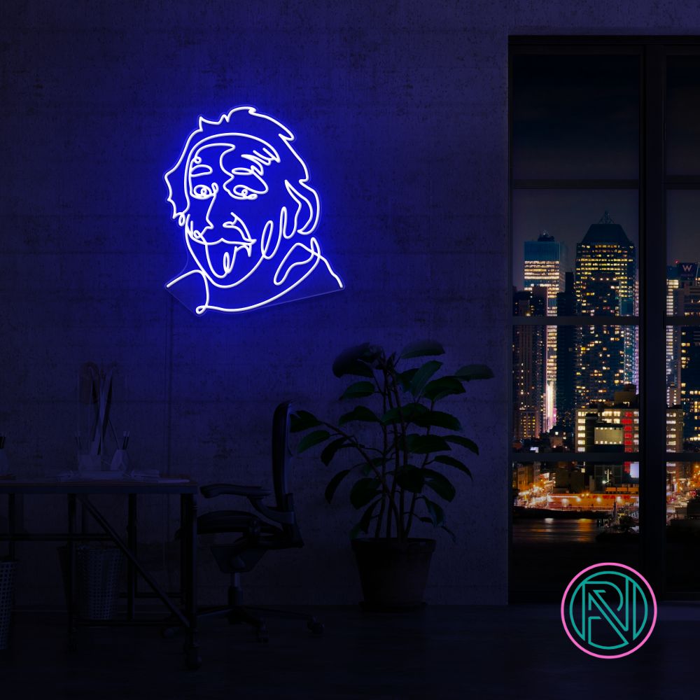 "Einstein" Led Neonskylt. Välj önskad färg.