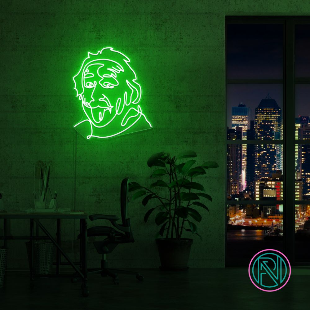 "Einstein" Led Neonskylt. Välj önskad färg.
