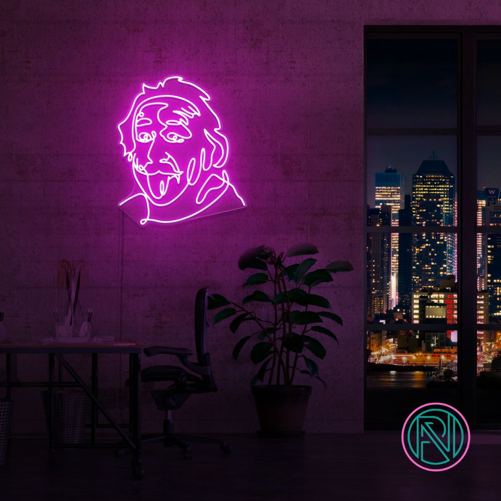 "Einstein" Led Neonskylt. Välj önskad färg.