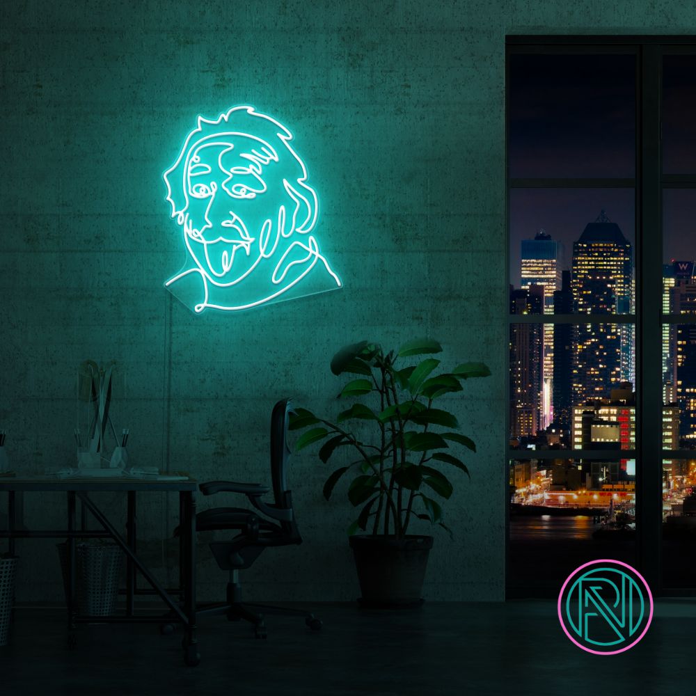 "Einstein" Led Neonskylt. Välj önskad färg.