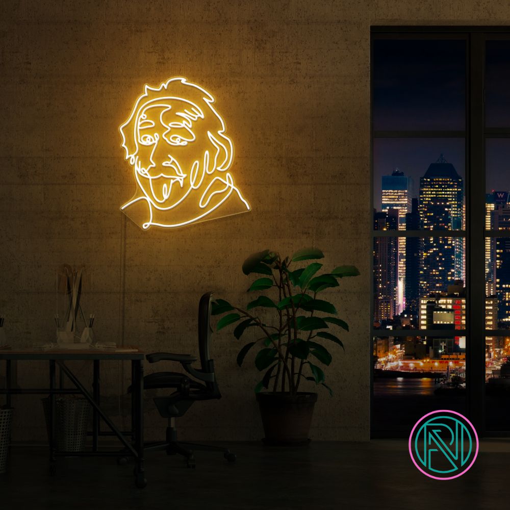 "Einstein" Led Neonskylt. Välj önskad färg.