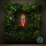 LED-neonskilt med regnbue-is i iskjegleform, lysende neon