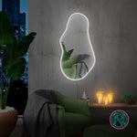 LED-speilneonskilt med «Trendy»-form, hvitt lys