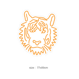LED neonskilt med tigerhode i neon-oransje