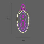 LED-neonskilt oval, 86 cm høyde og 39 cm bredde