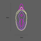 LED-neonskilt oval, 86 cm høyde og 39 cm bredde